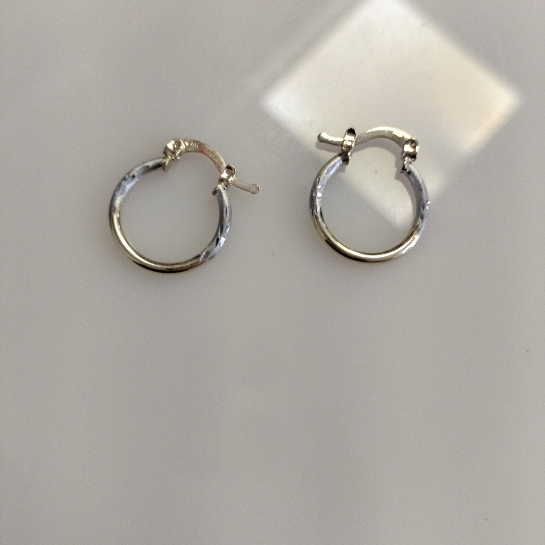 ARETES ARRACADAS COMBINADAS 14K 1.1 GR (NUEVO)