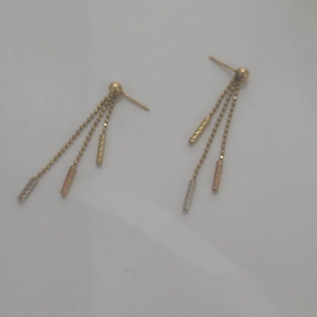 ARETES PAR ORO 14 K 1,90 GRMS (SEMINUEVO)