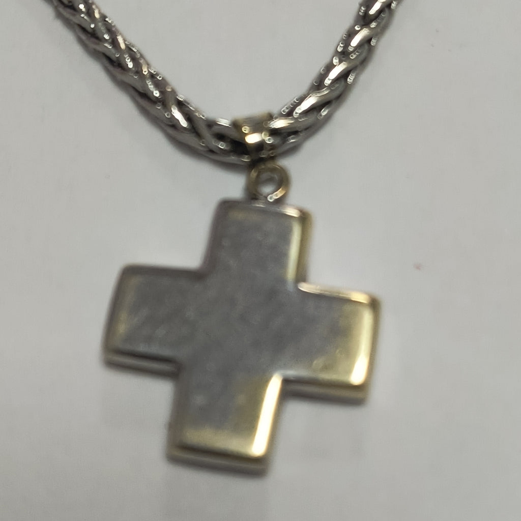 CADENA, DIJE ORO BLANCO 14 K 7.8 GRMS (SEMINUEVO)