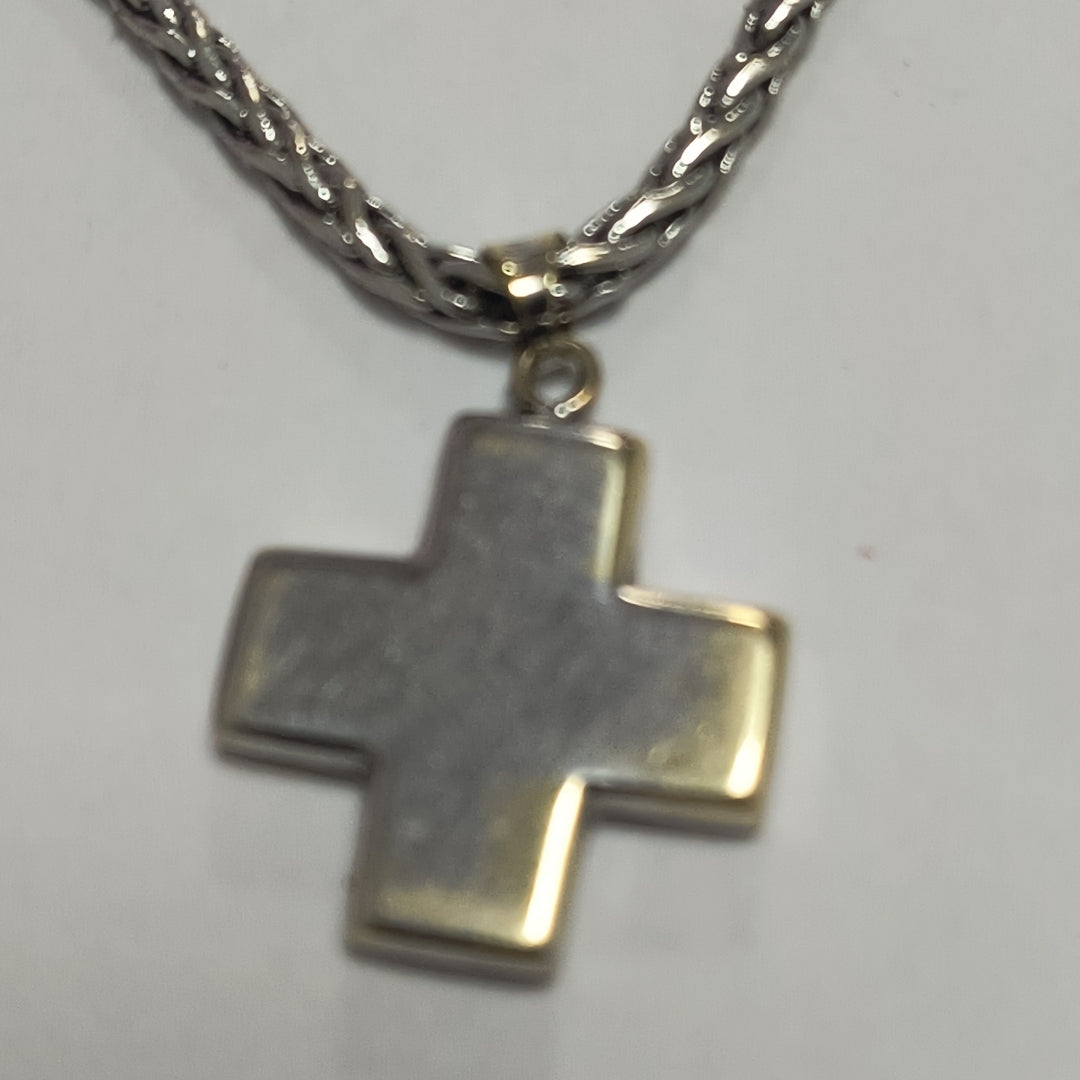 CADENA, DIJE ORO BLANCO 14 K 7.8 GRMS (SEMINUEVO)