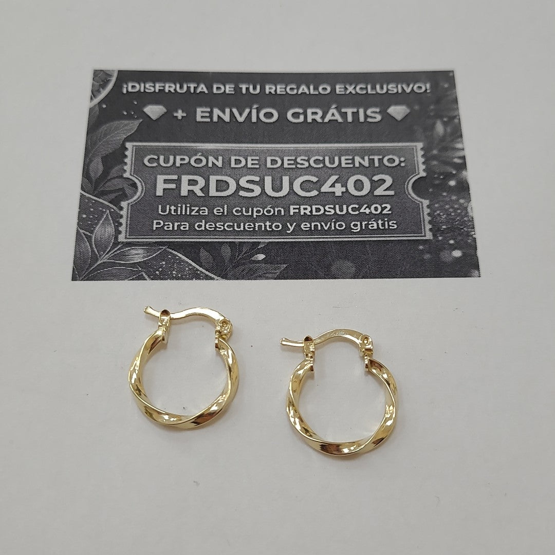 ARETES ARRACADAS TORZAL 14K 1.2 GR (NUEVO)