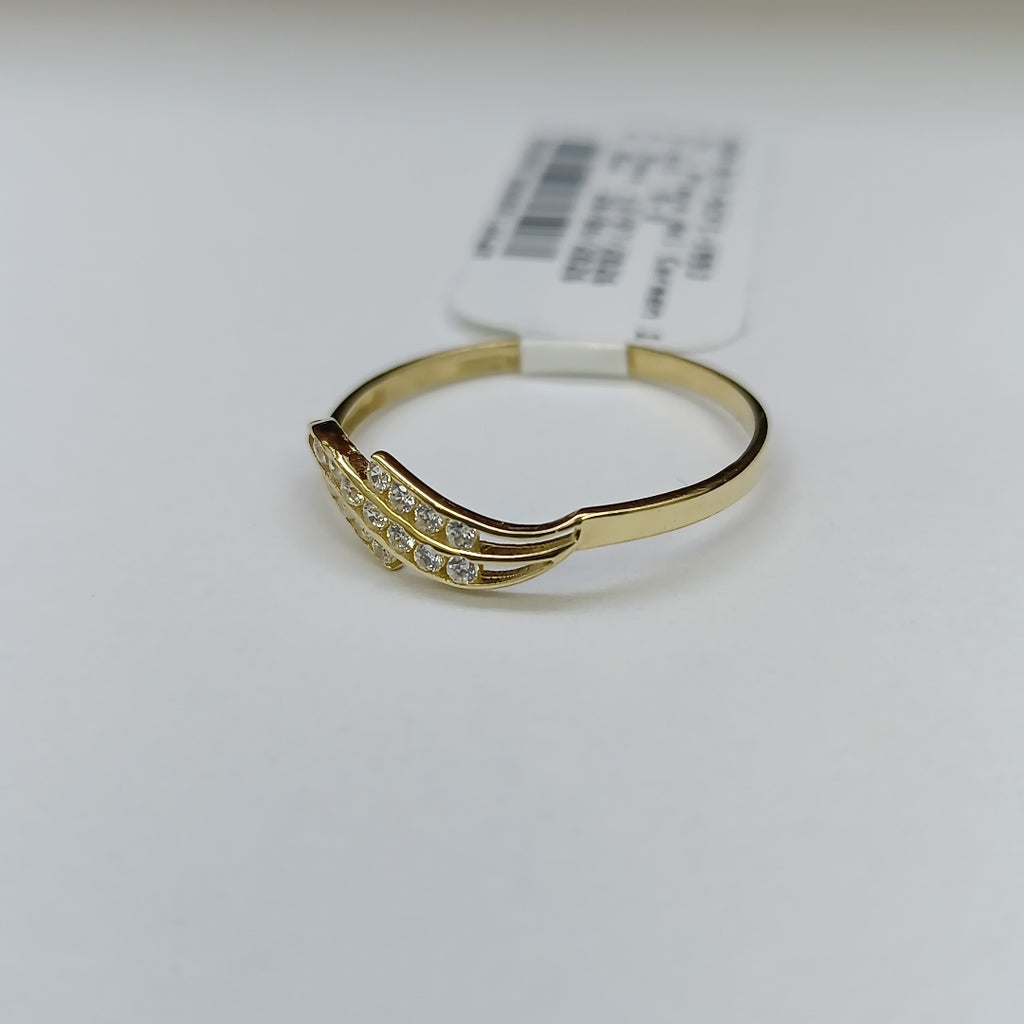 ANILLOS C CIRCONIAS 14K TALLA 8 0.9 GR (NUEVO)