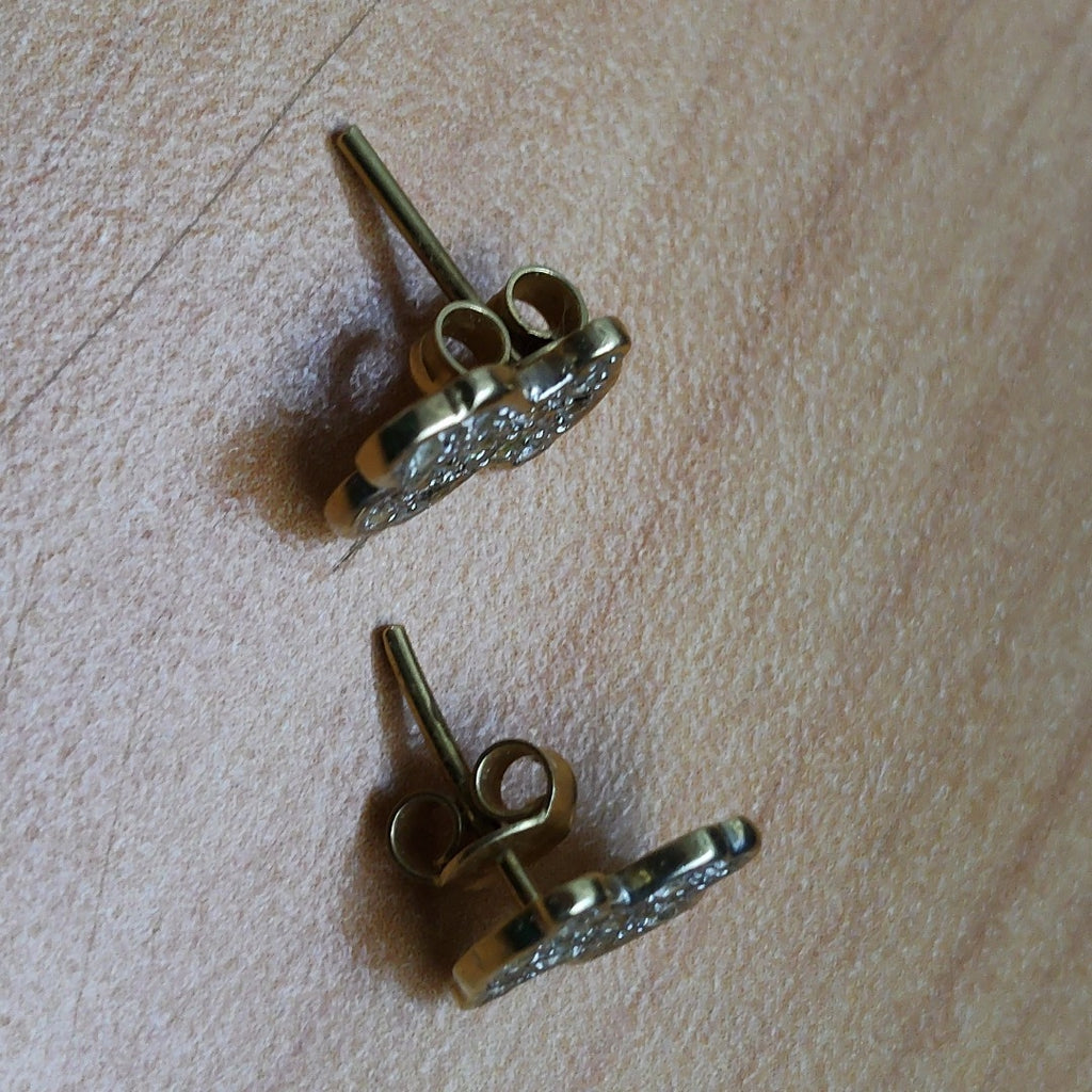 BROQUELES PAR ORO,RODIADO 14 K 2,30 GRMS (SEMINUEVO)