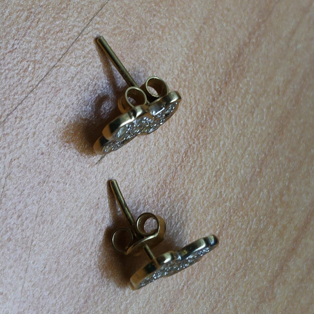 BROQUELES PAR ORO,RODIADO 14 K 2,30 GRMS (SEMINUEVO)