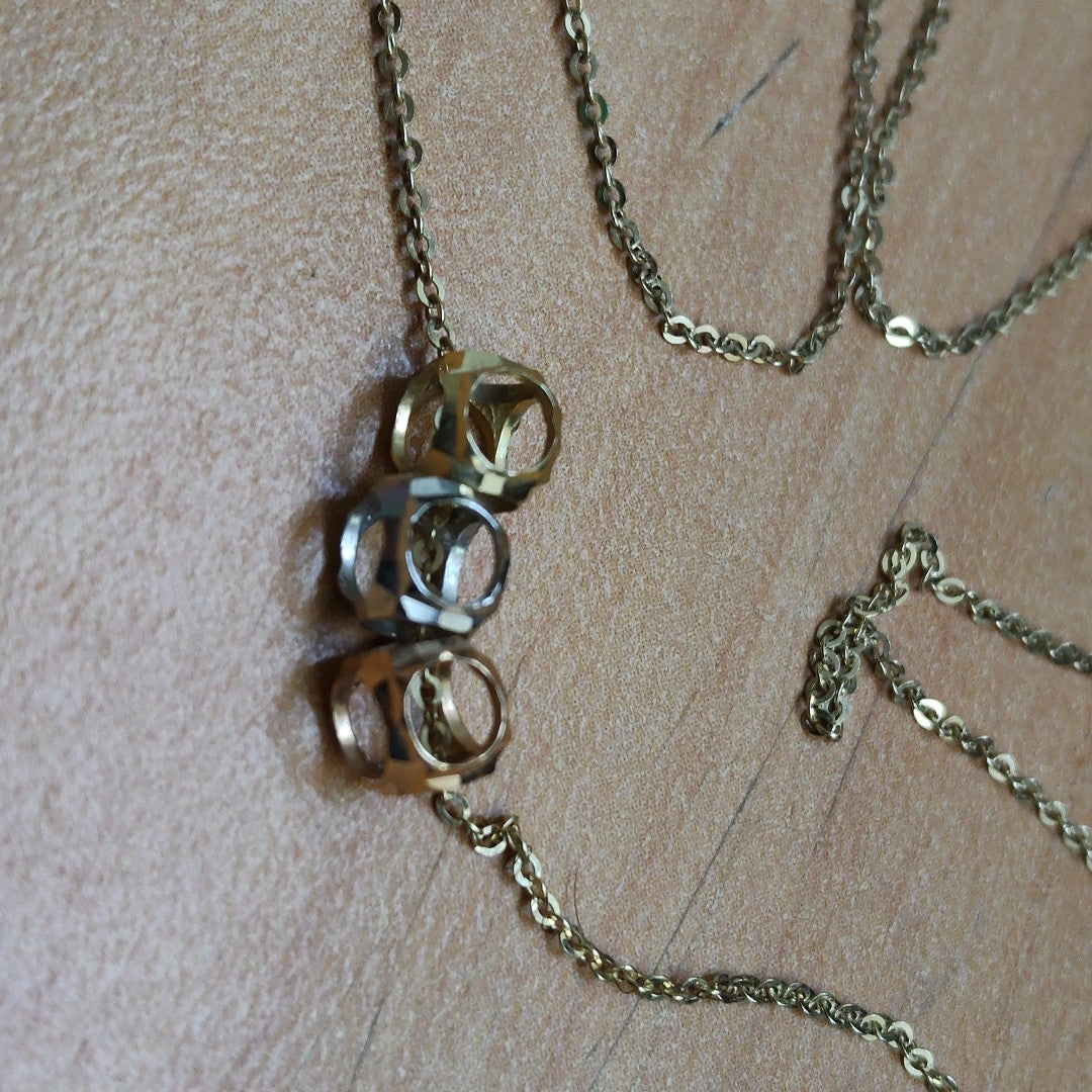 CADENA,DIJE ORO,ORO COMBINADO 14 K 1,60 GRMS (SEMINUEVO)