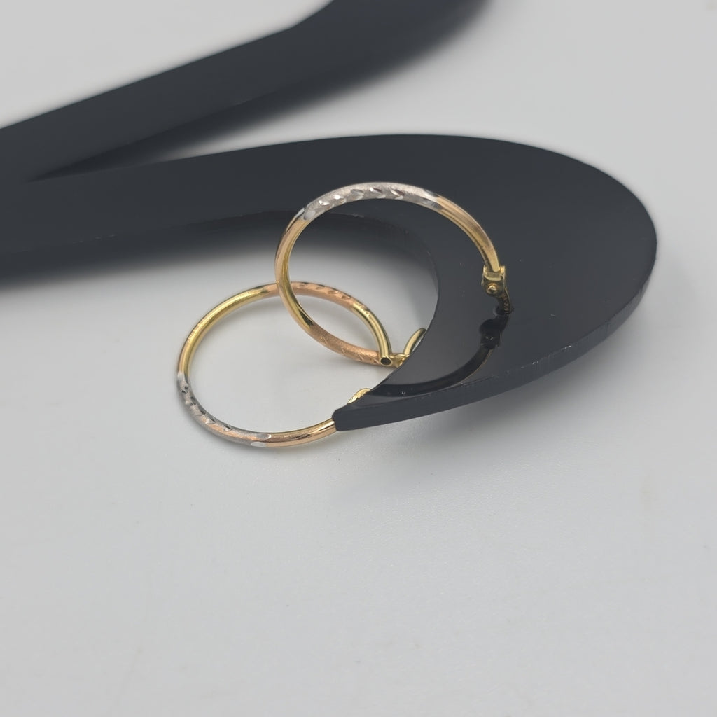 ARRACADAS PAR ORO,ORO COMBINADO 14 K 1,40 GRMS (SEMINUEVO)