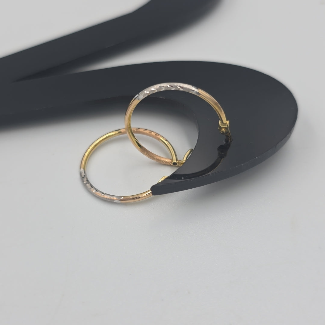 ARRACADAS PAR ORO,ORO COMBINADO 14 K 1,40 GRMS (SEMINUEVO)
