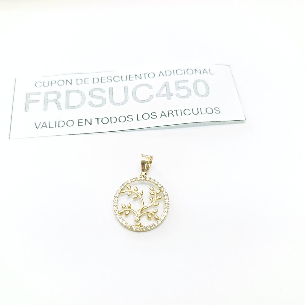 DIJE DE ARBOL DE LA VIDA C CIRCONIAS 14K 1.3 GR (NUEVO)