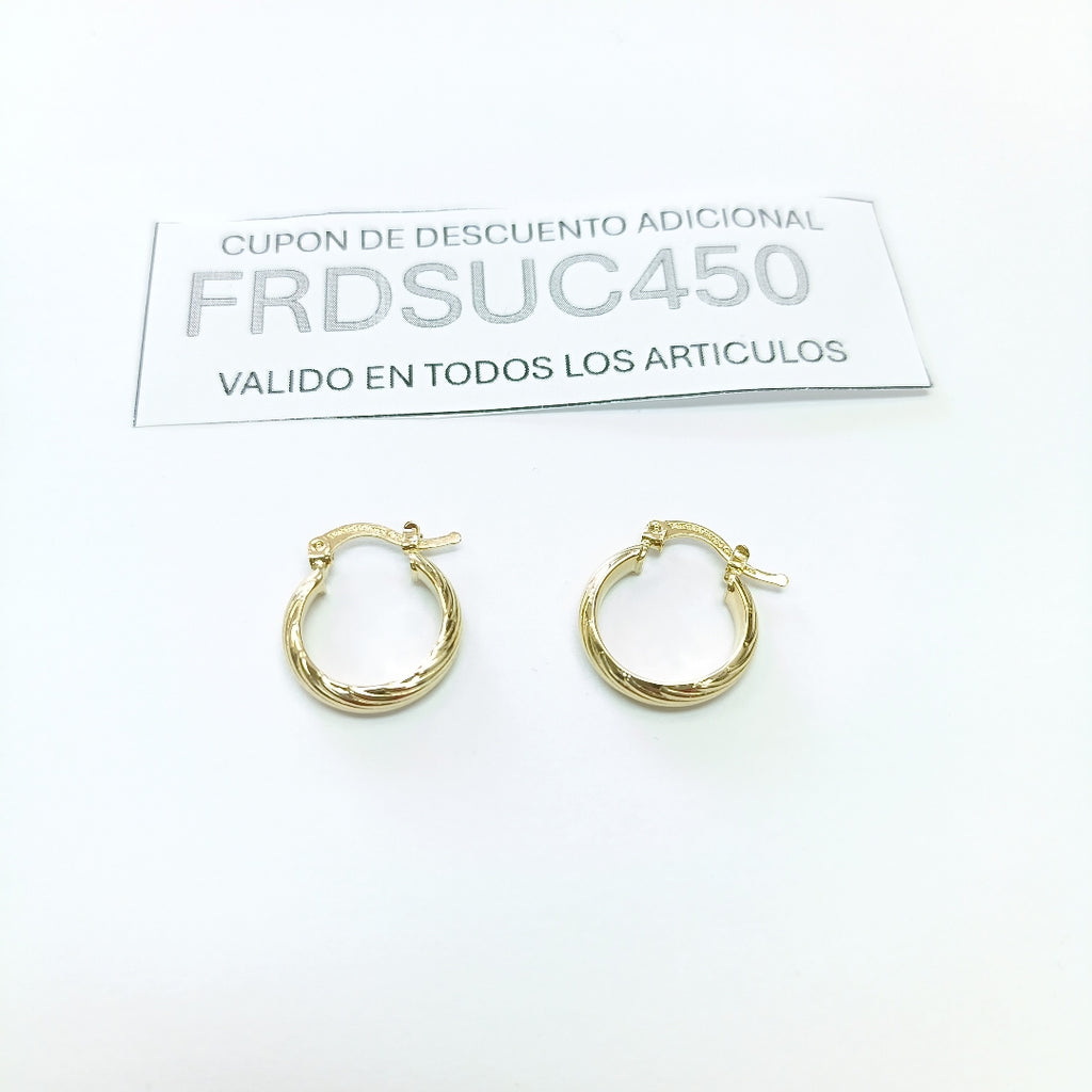 ARETES ARRACADA ASTRIADA 14K 1.6 GR (NUEVO)