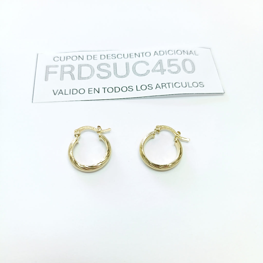 ARETES ARRACADA ASTRIADA 14K 1.6 GR (NUEVO)