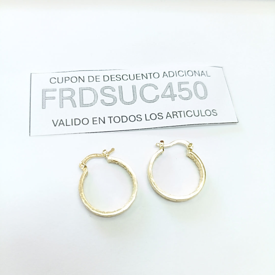 ARETES TEJIDO ARRACADAS TIPO GRECAS 14K 2.1 GR (NUEVO)