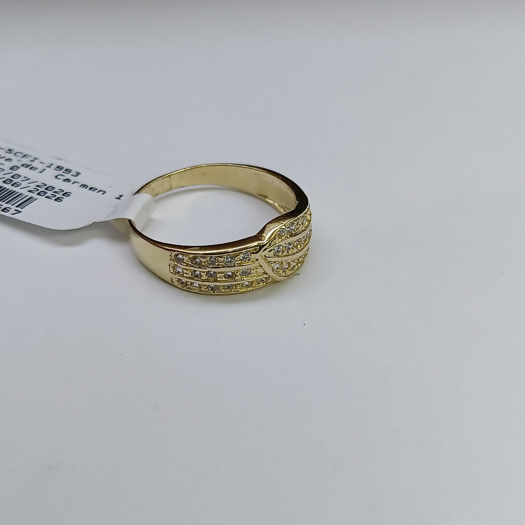 ANILLOS C CIRCONIAS 14K TALLA 9 3 GR (NUEVO)
