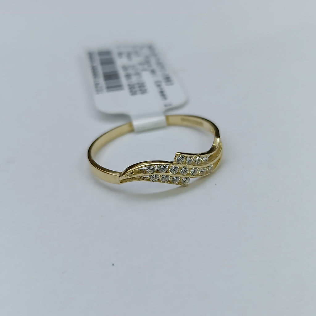 ANILLOS CON CIRCONIAS 14K TALLA 7 0.8 GR (NUEVO)