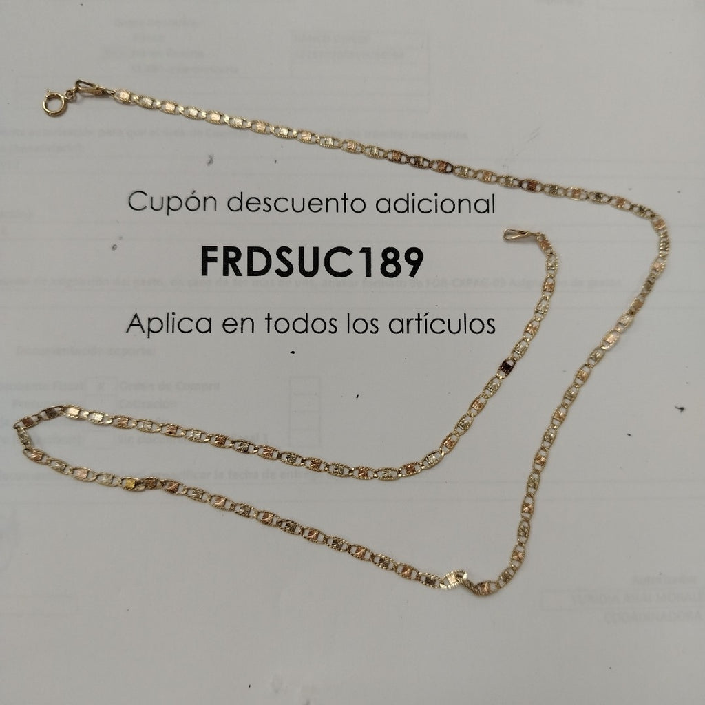 CADENA ORO COMBINADO 10 K 3.6 GRMS (SEMINUEVO)