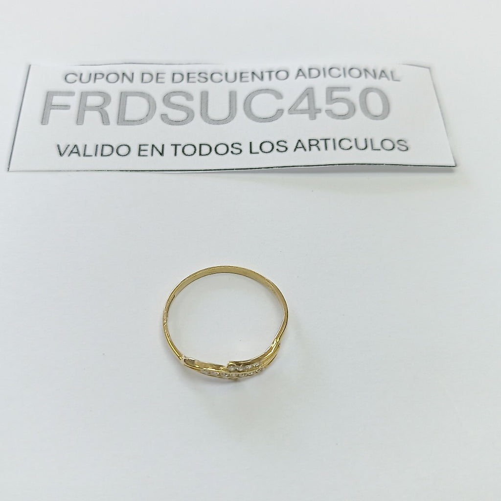 ANILLOS C CIRCONIAS 14K TALLA 8 0.8 GR (NUEVO)