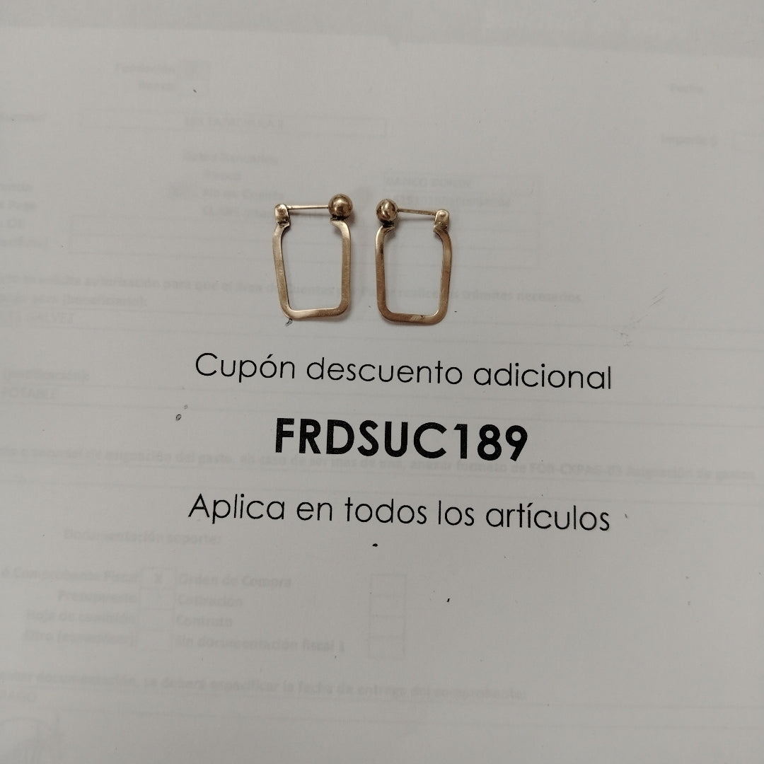 ARRACADAS PAR ORO 8 K 2 GRMS (SEMINUEVO)
