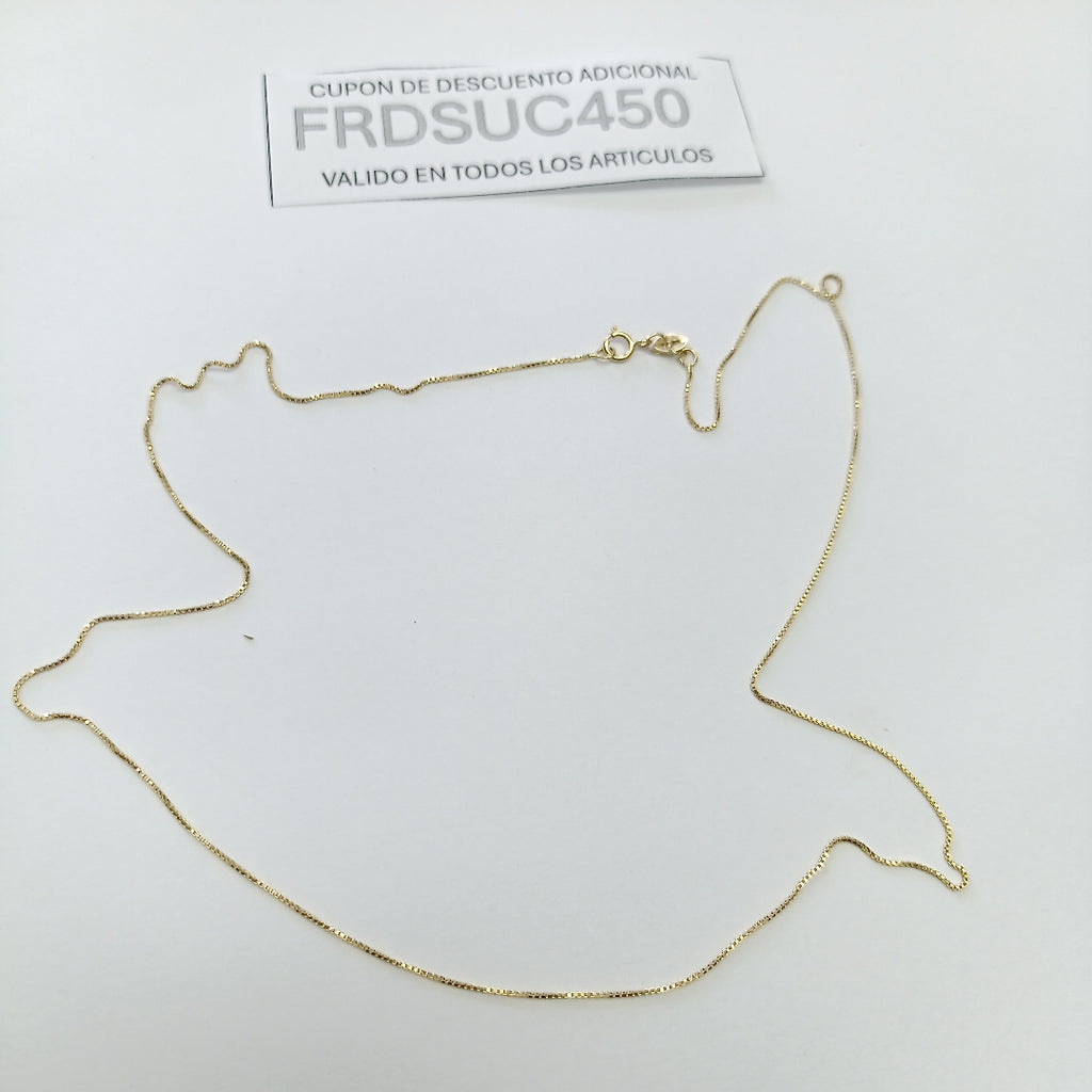 CADENA VENECIANO 14K 50 CM 1.6 GR (NUEVO)
