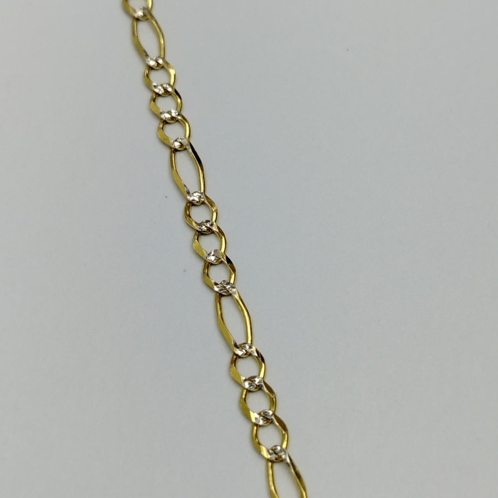 PULSERA 3X1 DIAMANTADA 14K 18 CM 2.7 GR (NUEVO)