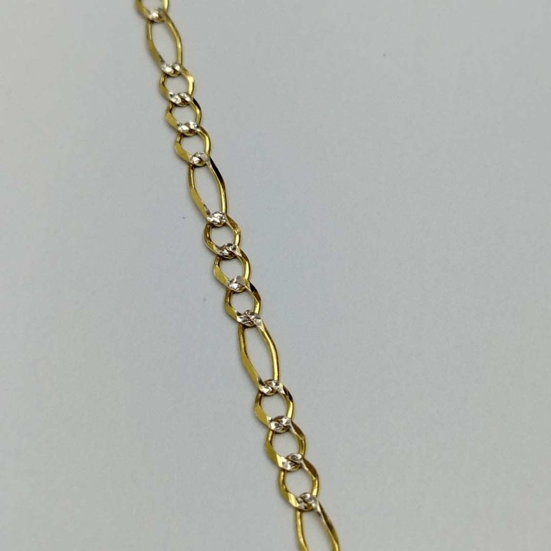 PULSERA 3X1 DIAMANTADA 14K 18 CM 2.7 GR (NUEVO)