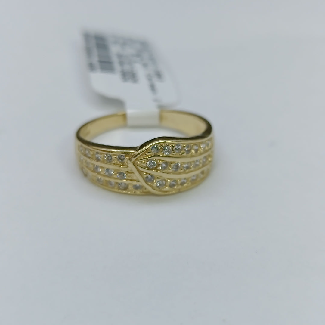 ANILLOS C CIRCONIAS 14K TALLA 7 2.9 GR (NUEVO)