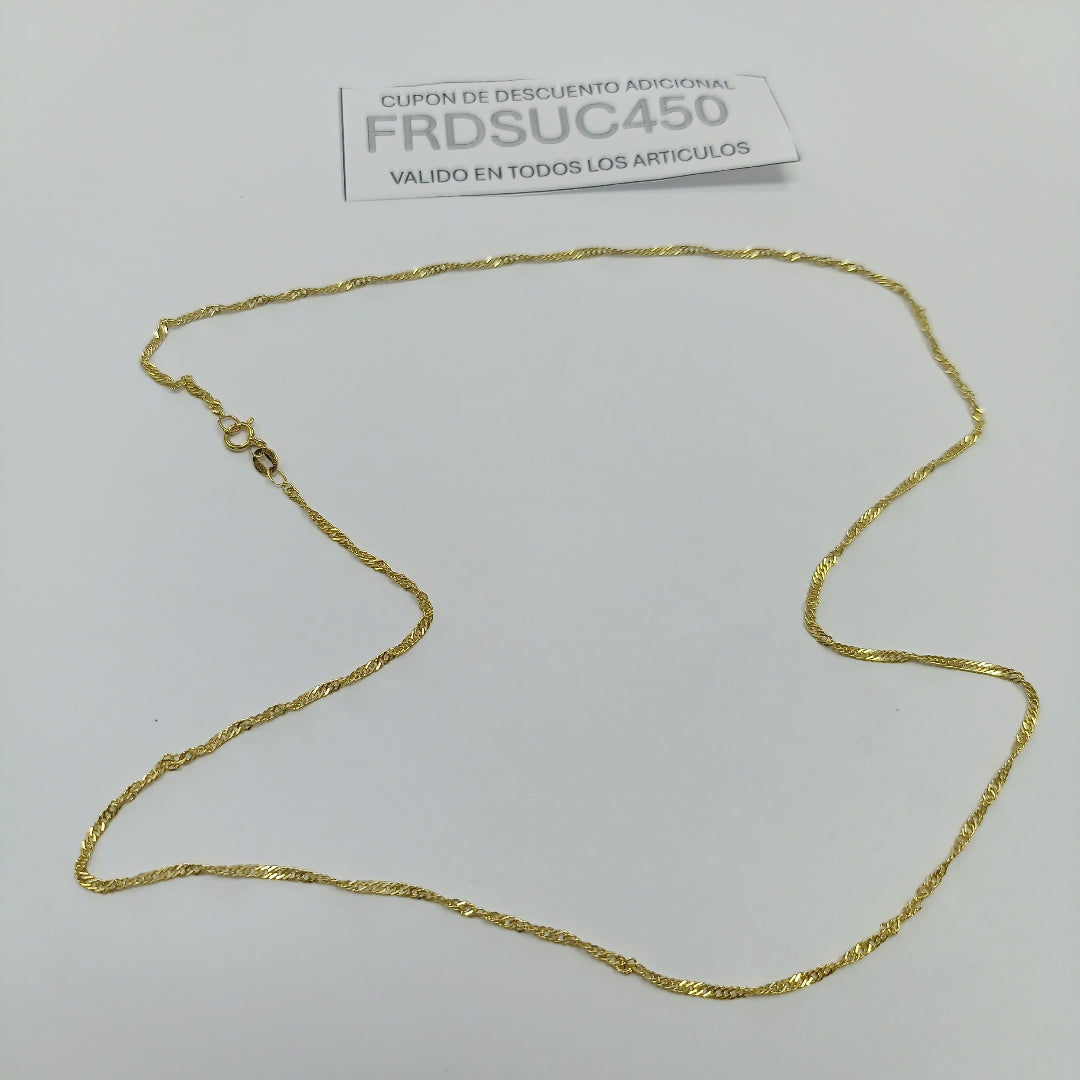 CADENA MEDIO TORZAL 10K 55 CM 2.5 GR (NUEVO)