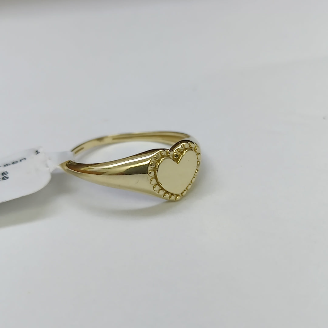 ANILLOS ANILLITO FIG CORAZON 10K TALLA 8 1.7 GR (NUEVO)
