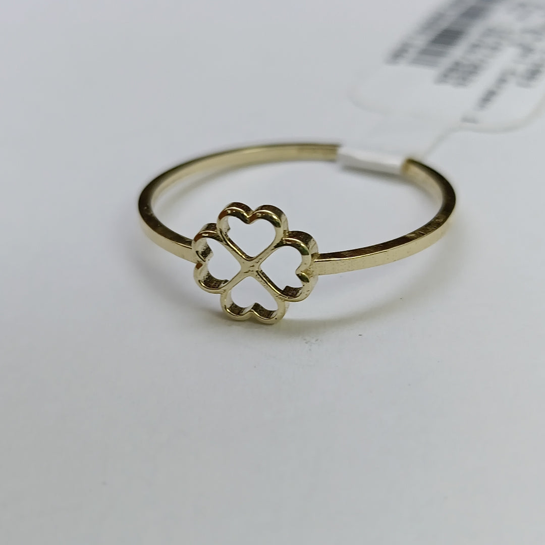 ANILLOS ANILLITO FIG TREBOL 10K TALLA 9 0.8 GR (NUEVO)