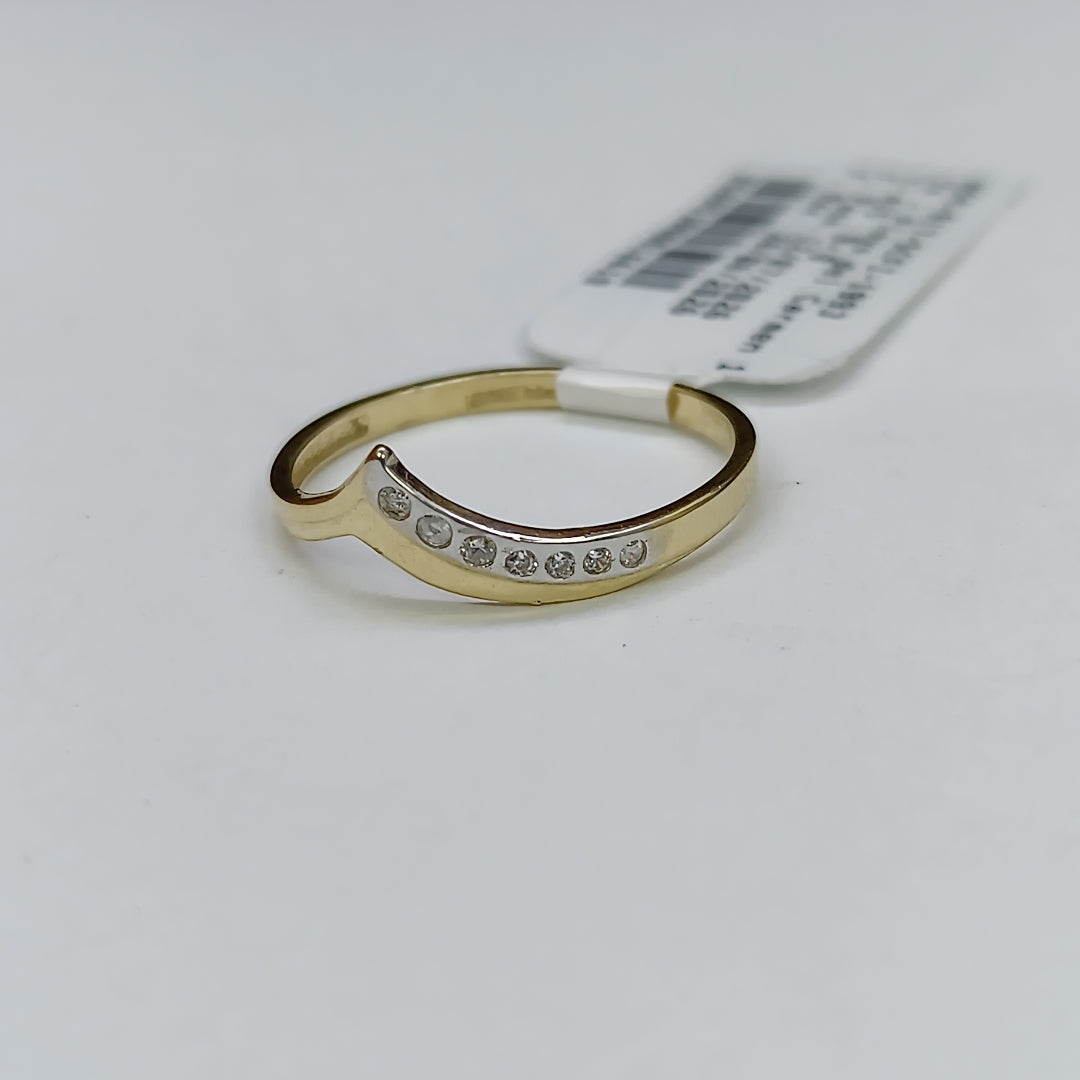 ANILLOS CON CIRCONIAS 14K TALLA 7 1 GR (NUEVO)
