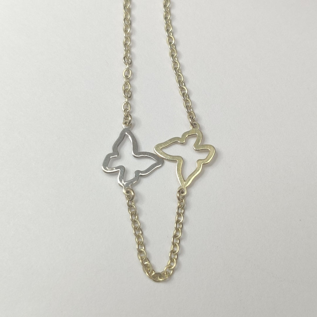 PULSERA ESPECIAL C MARIPOSAS 14K 18 CM 1.7 GR (NUEVO)