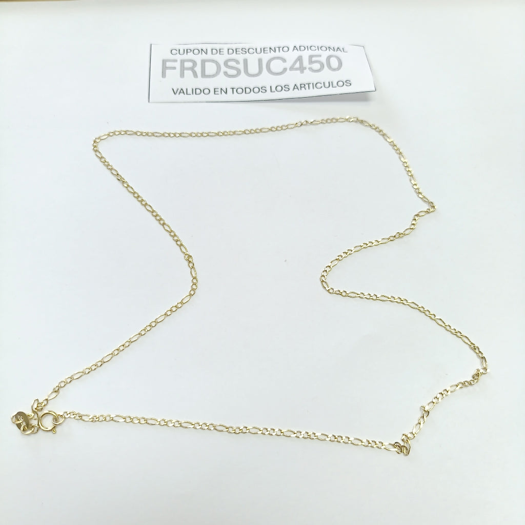 CADENAS TEJIDO 3X1 ORO 10K 55 CM 2.1 GR (NUEVO)