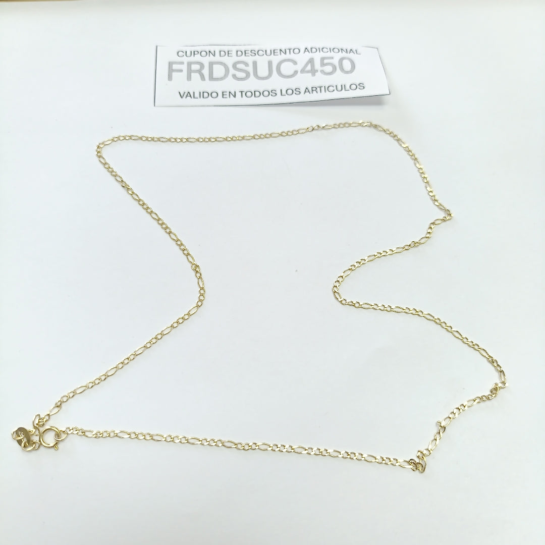 CADENAS TEJIDO 3X1 ORO 10K 55 CM 2.1 GR (NUEVO)