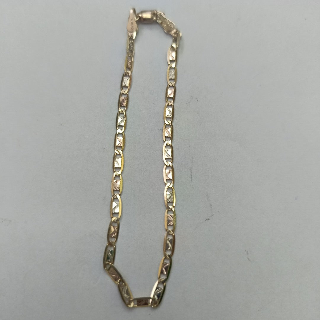 PULSERA ORO COMBINADO 10 K 2.2 GRMS (SEMINUEVO)