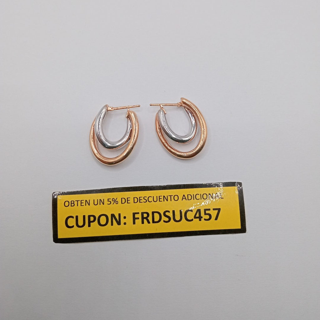 ARRACADAS PAR ORO COMBINADO 14 K 5.2 GRMS (SEMINUEVO)