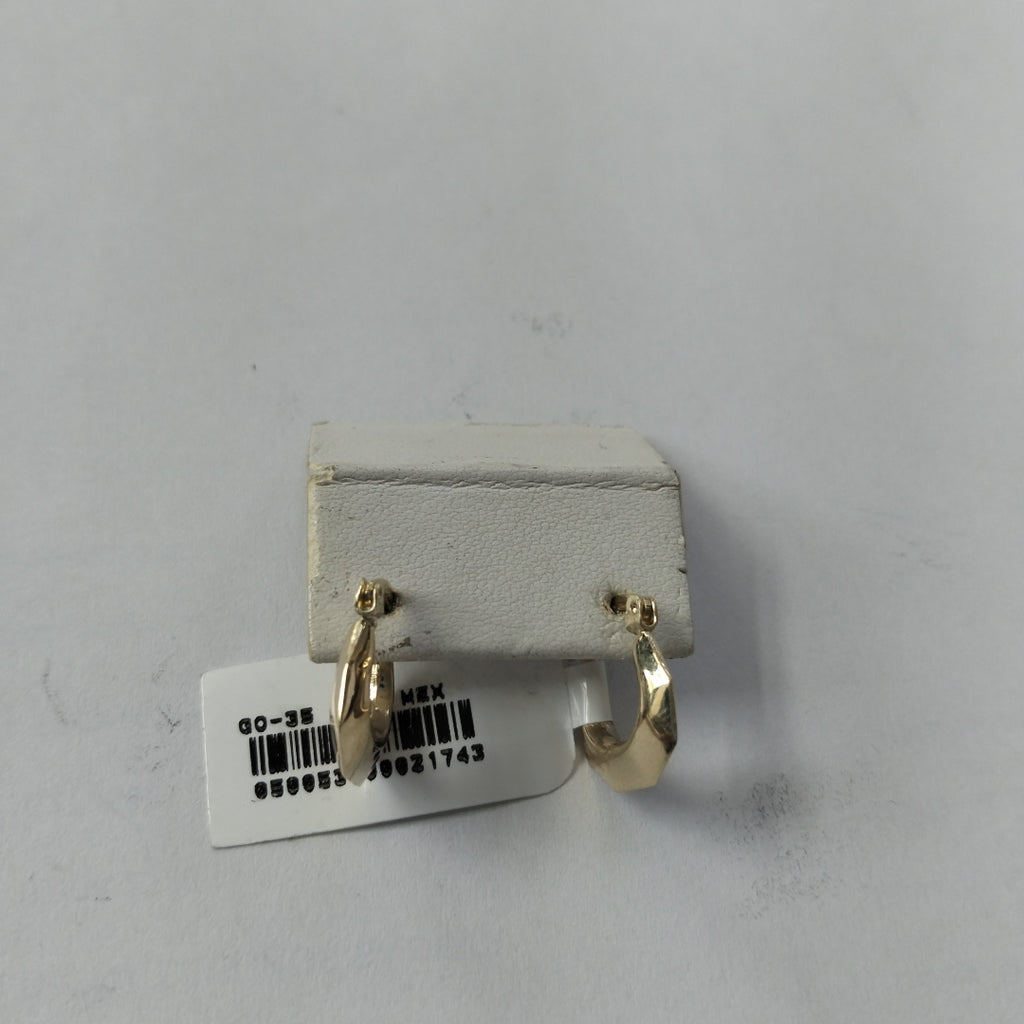 ARETES TEJIDO ARRACADA FACETADA 14K 1.2 GR (NUEVO)