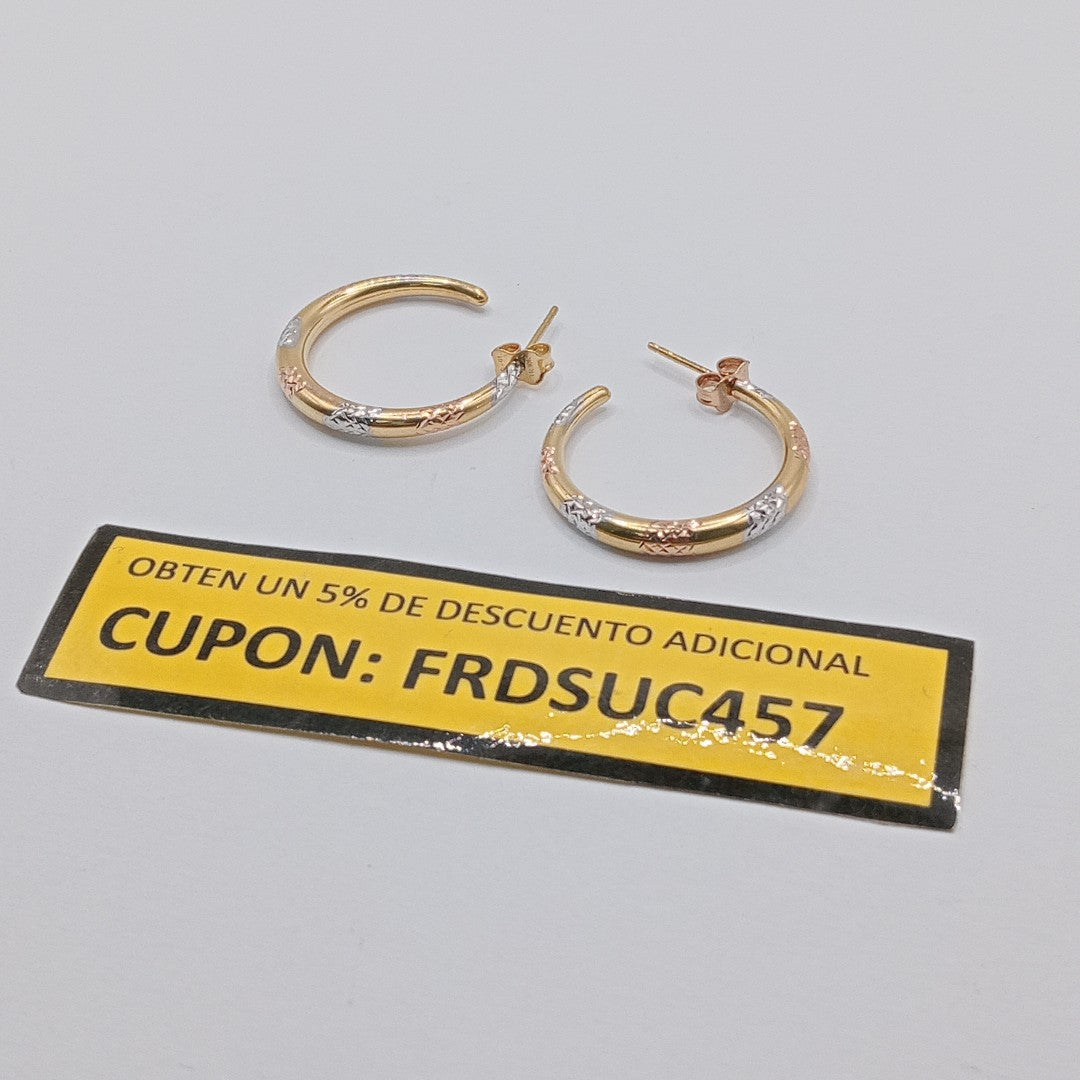 ARRACADAS PAR ORO COMBINADO 10 K 1.7 GRMS (SEMINUEVO)