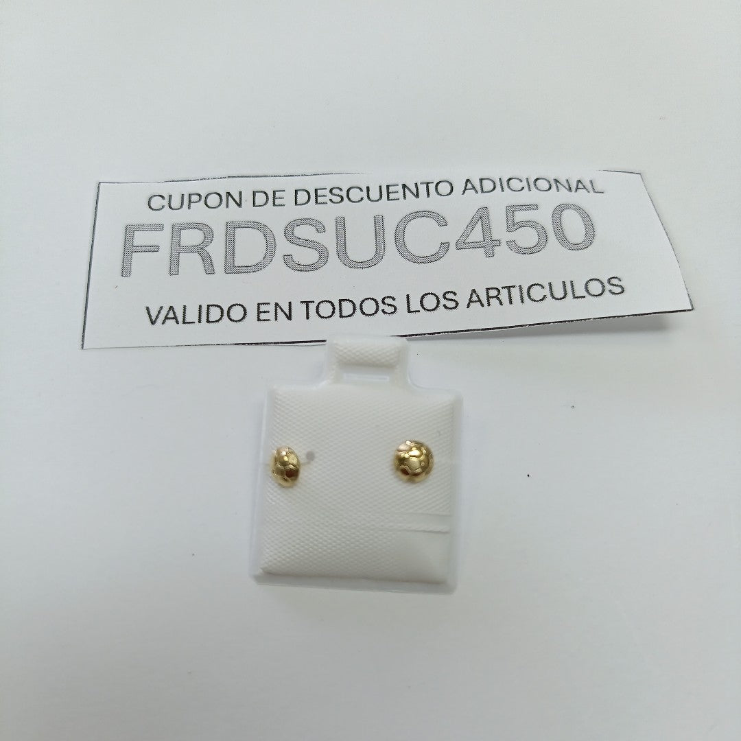 BROQUELES BROQUEL FIG BALON DE FUTBOL 14K 0.2387 GR (NUEVO)
