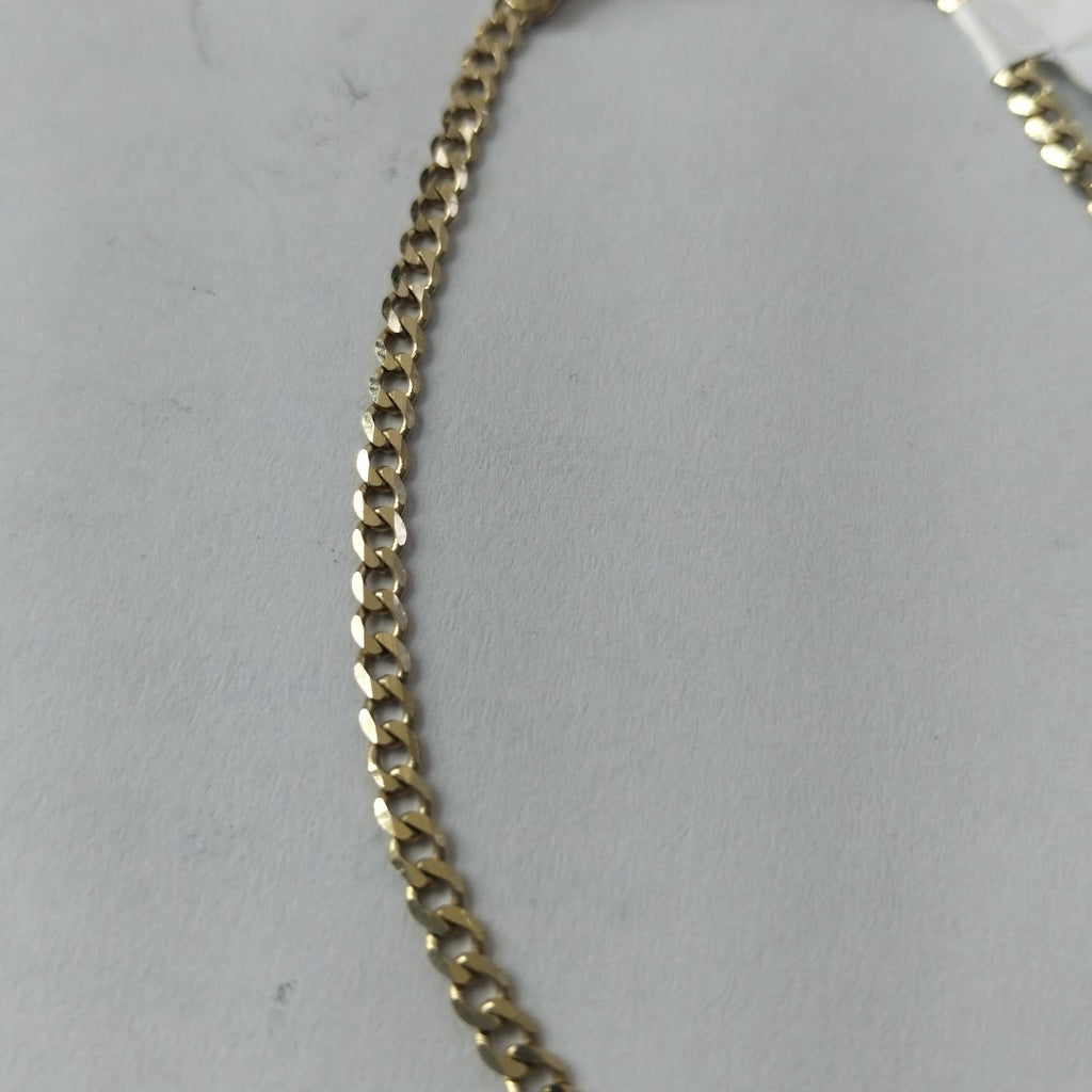 PULSERA TEJIDO BARBADA 14K 18 CM 2.1 GR (NUEVO)