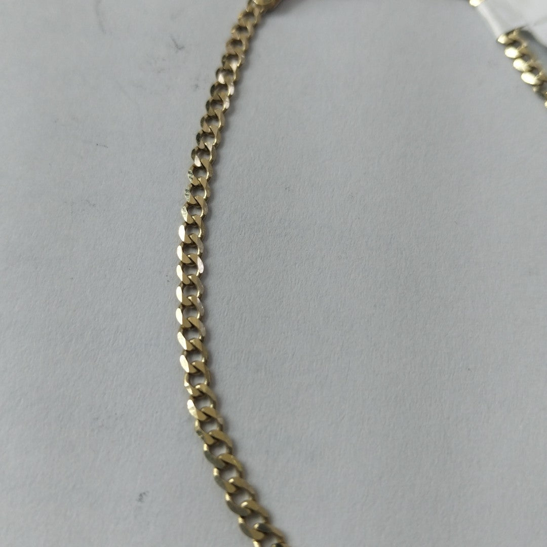 PULSERA TEJIDO BARBADA 14K 18 CM 2.1 GR (NUEVO)