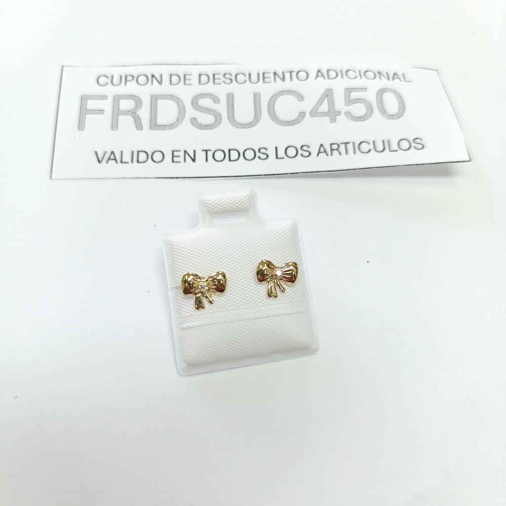 BROQUELES BROQUEL FIG MOÑO C CIRCONIA 14K 0.2441 GR (NUEVO)