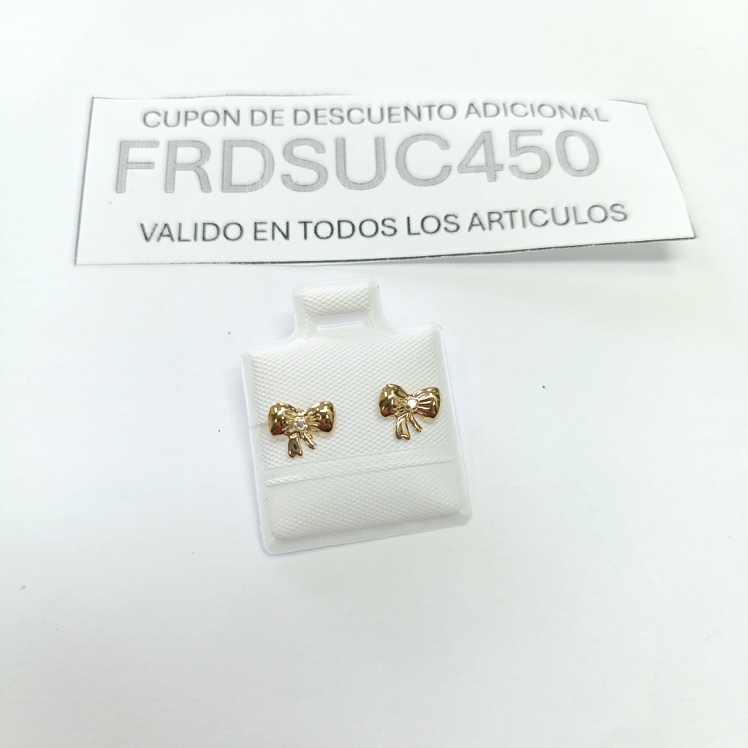 BROQUELES BROQUEL FIG MOÑO C CIRCONIA 14K 0.2441 GR (NUEVO)