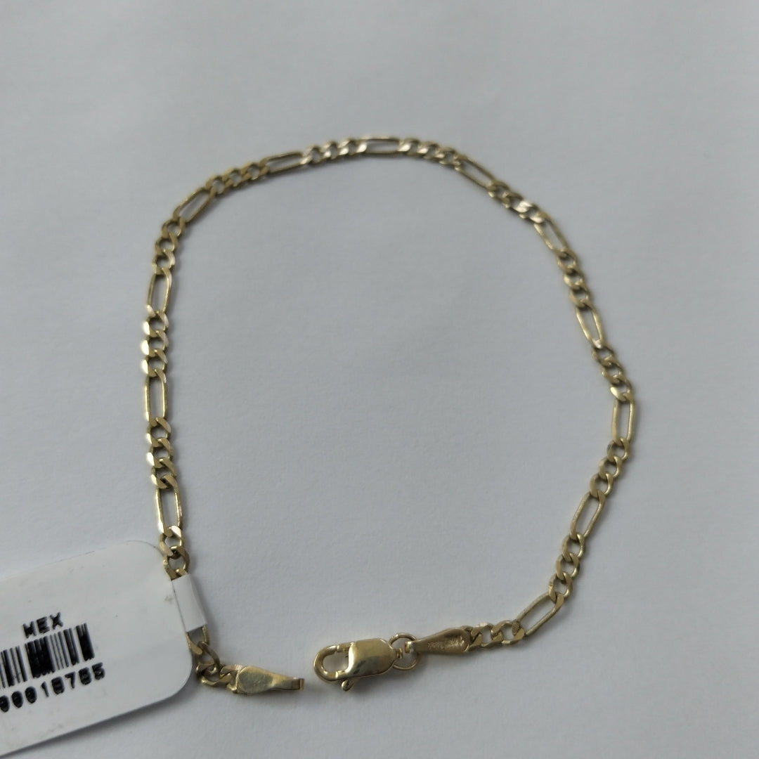 PULSERA TEJIDO 3X1 14K 18 CM 2 GR (NUEVO)