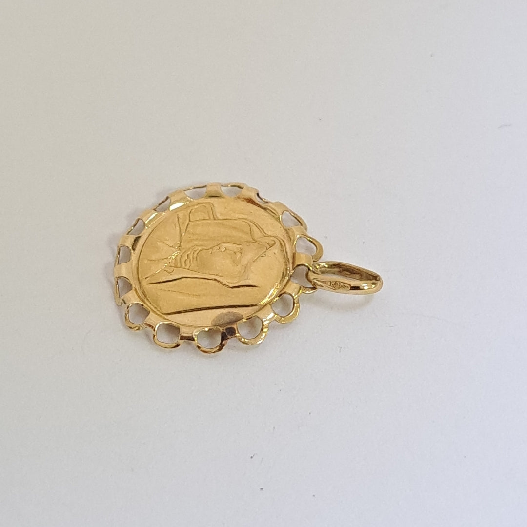 MEDALLA RELIGIOSA ORO 14 K 2,60 GRMS (SEMINUEVO)