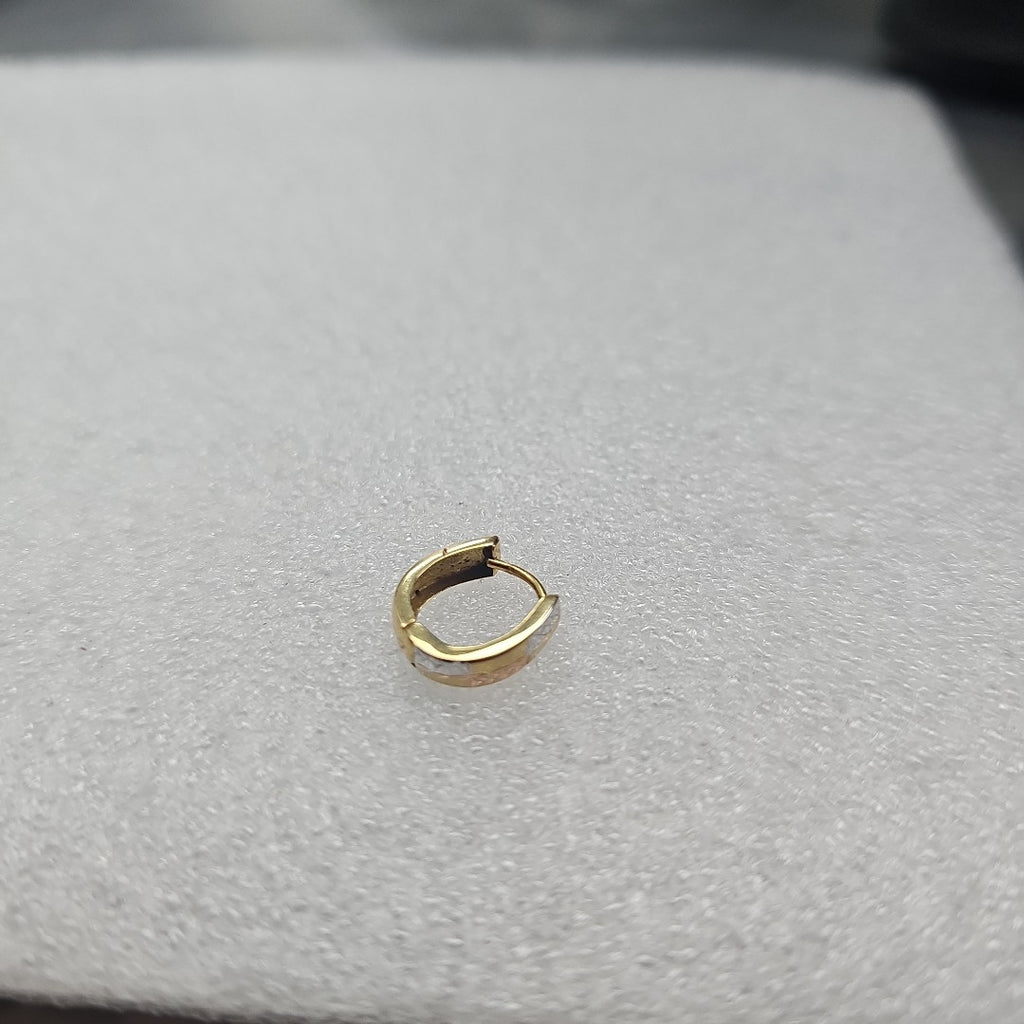 ARRACADAS PAR ORO COMBINADO 14 K 0.9 GRMS (SEMINUEVO)