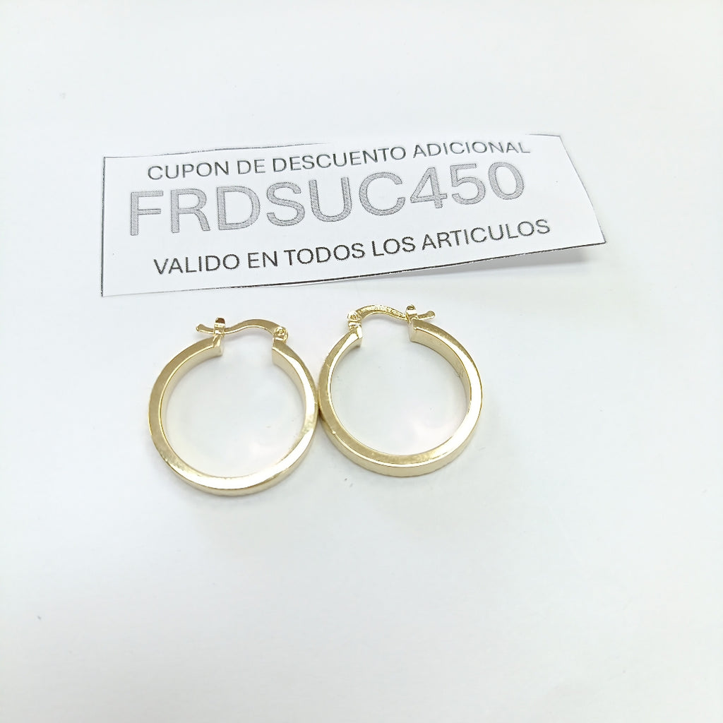 ARETES TEJIDO ARRACADAS FACETADAS 14K 2.9 GR (NUEVO)