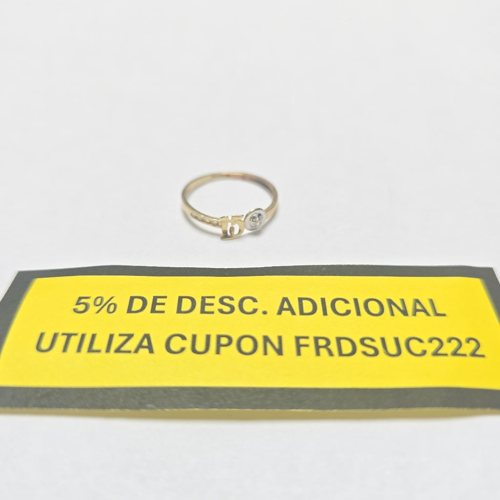 ANILLO CONMEMORATIVO ORO 10 K 0,80 GRMS (SEMINUEVO)