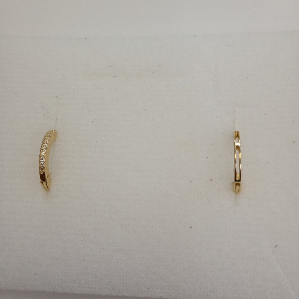 ARETES ARRACADAS CON CIRCONIAS 14K 1.2 GR (NUEVO)