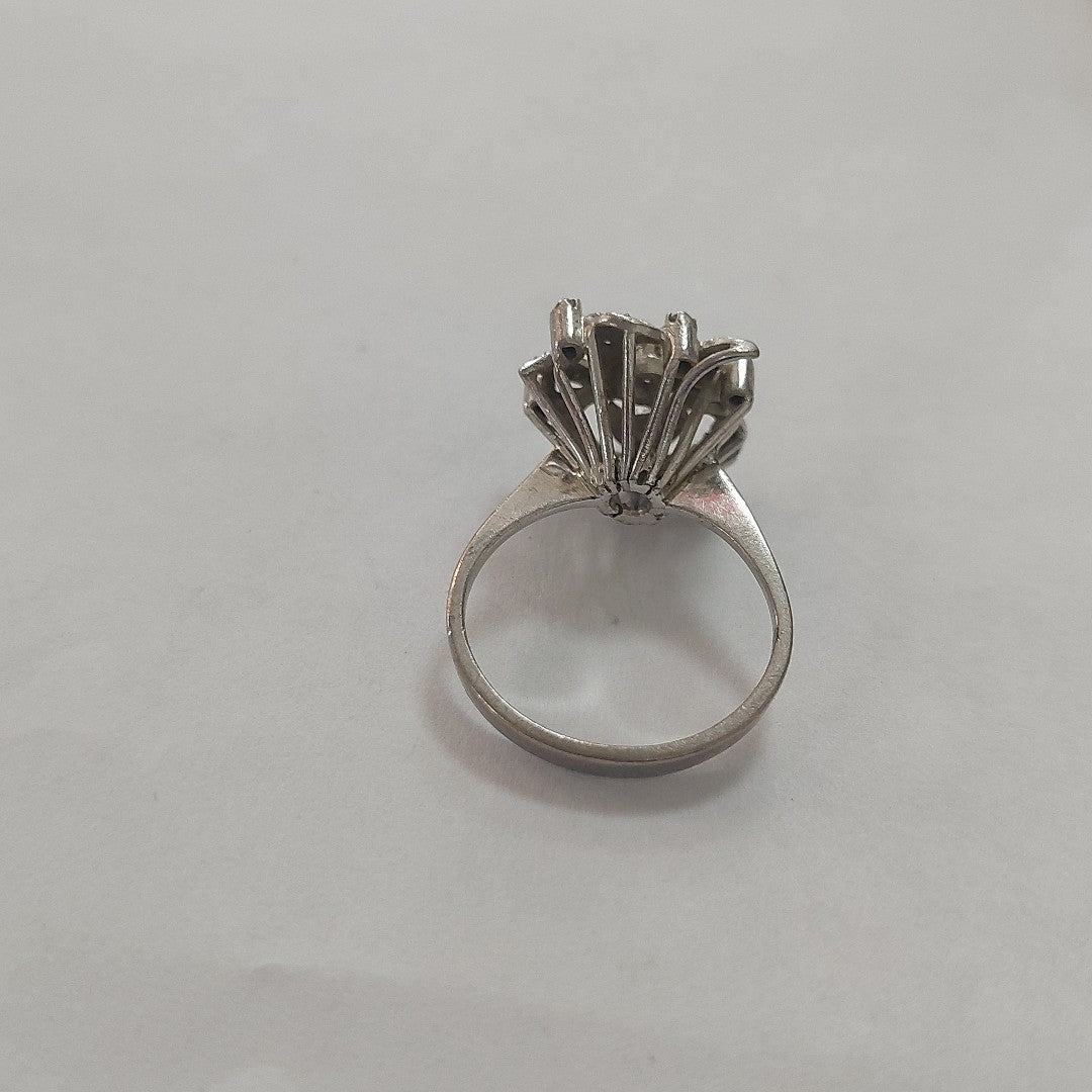 ANILLO ORO, ORO BLANCO 14 K 4.6 GRMS (SEMINUEVO)