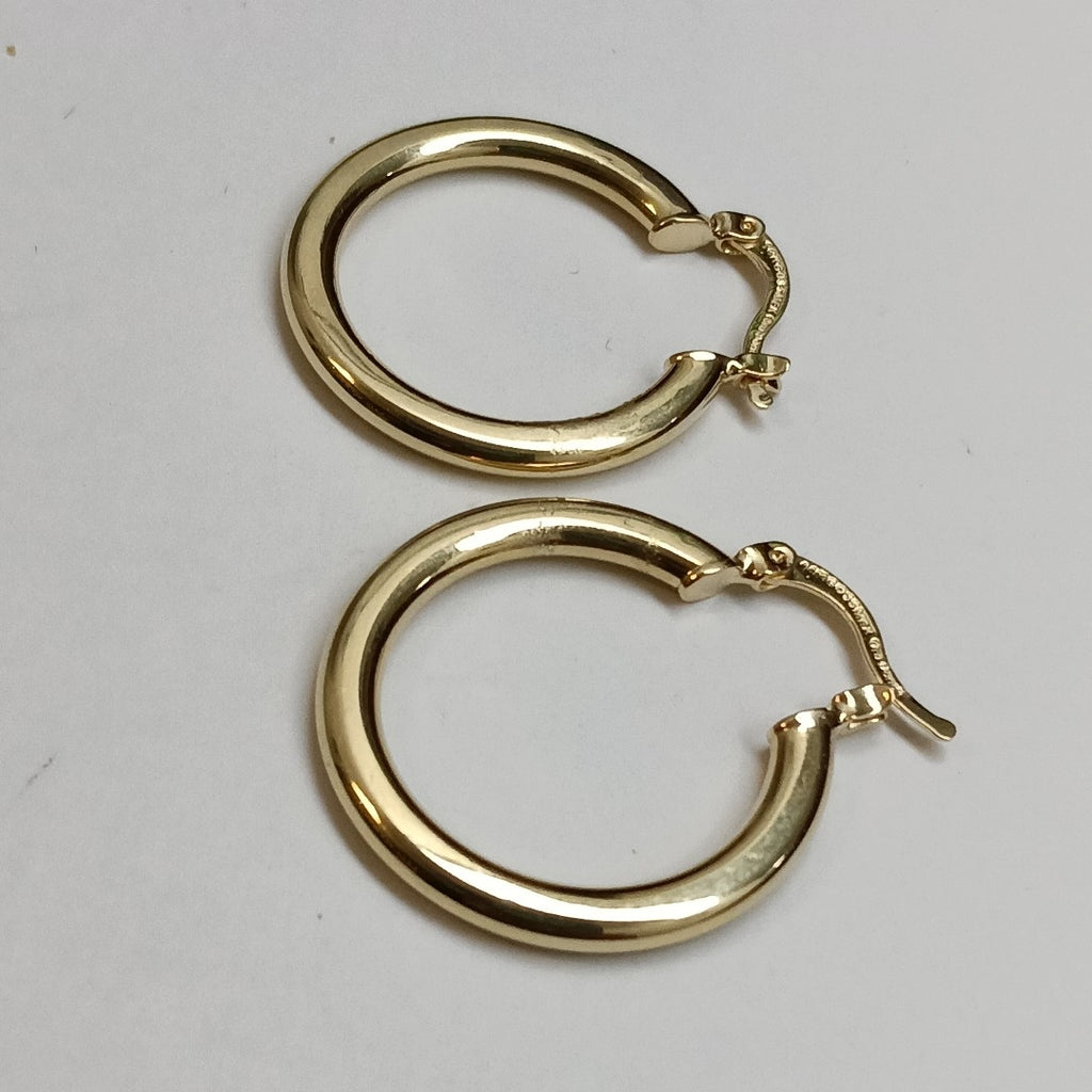 ARETES TEJIDO ARRACADA LISA 14K 2.1 GR (NUEVO)