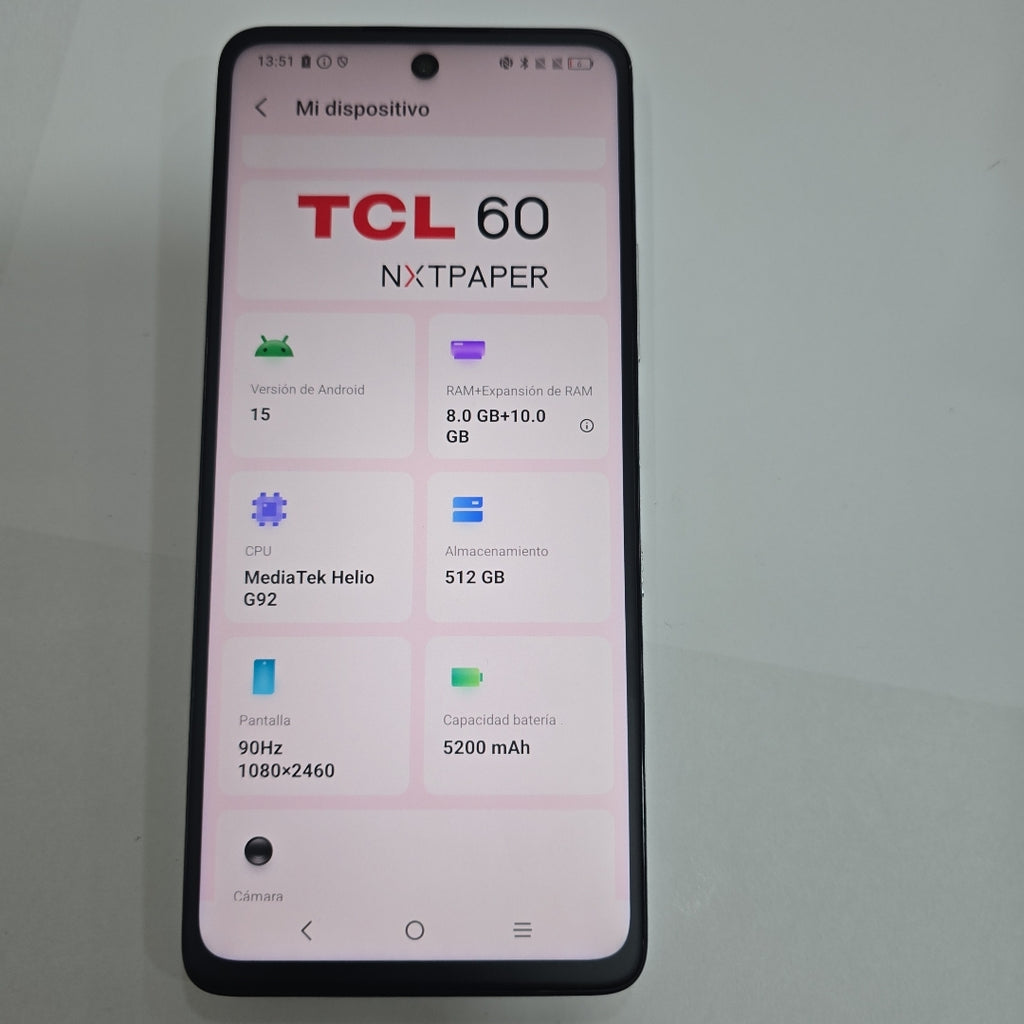 CELULAR TCL 60 NXTPAPER T626K (2025) 512 GB 8 GB RAM (SEMINUEVO)