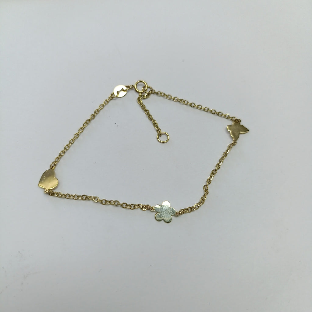 PULSERA ESPECIAL C FIGURAS 14K 18 CM 1.8 GR (NUEVO)